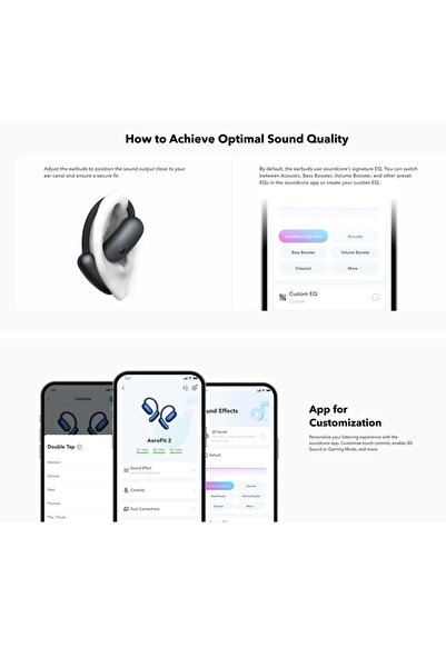 Anker Ασύρματα ακουστικά Bluetooth, AnkerAeroFit 2, BT 5.4, TWS, USB-C, βάση φόρτισης, IP55, Πράσινο