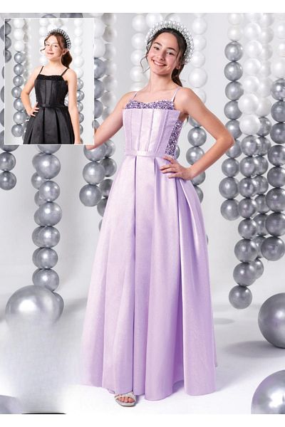 meneviş çocuk giyim Meneviş Lilac Girl's Long Evening Dress_Mnvs878