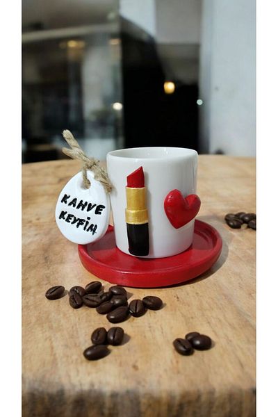 Home Decorative Handmade Figured Coffee Cup Model Gift, Presentation Holder