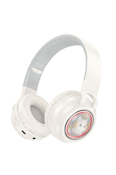 REDz Accessories Wireless Over the Ear Headphones, Bluetooth, Hoco W50, Bluetooth 5.3, 400 mAh, Headphones, White