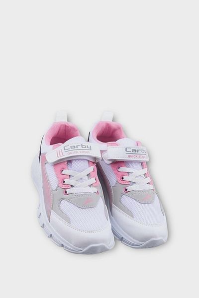Liger Children's Velcro Smart Lacing Sports Shoes White - Pink