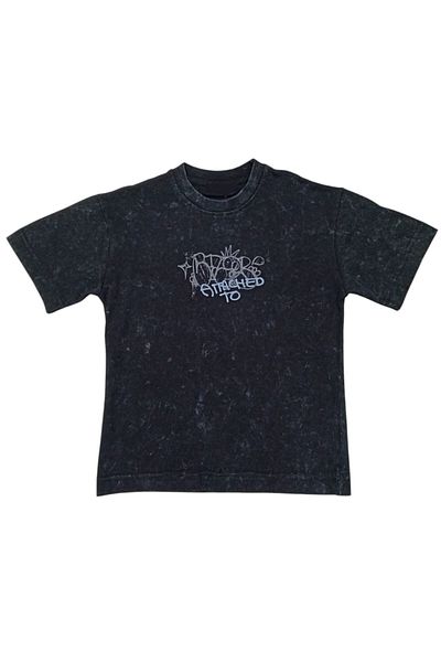 İrem Çocuk Giyim Boy's Washable Model Black T-Shirt with Pattern on the Front and Back