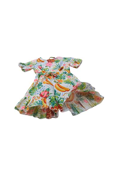 Çikoby Girl's Jumpsuit Shorts Colorful Printed Woven