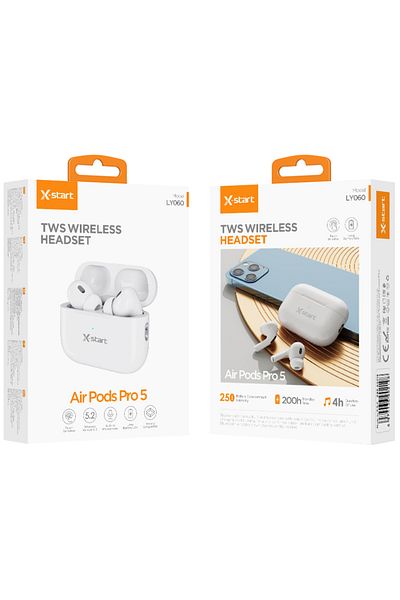 REDz Accessories Căști Bluetooth, X-start Ly060, autonomie baterie 4 ore, baterie 250 mAh, microfon, alb