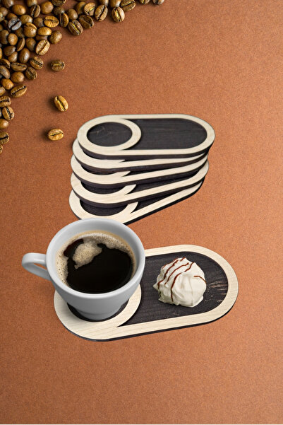 ERDİZDEN 6-Piece Wooden Coasters for Laser Cut Cups and Cups