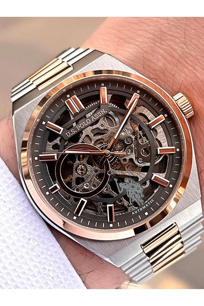U.S. Polo Assn. U.S.Polo Assn Men's Wristwatch with Automatic Mechanism Steel Case&Band 2 Years Warranty Uspa.Fs1115.2