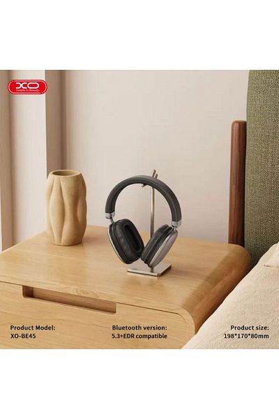 REDz Accessories XO-BE45 Over-Ear Wireless Headphones, 400mAh Capacity, BT 5.3, Microphone, Black