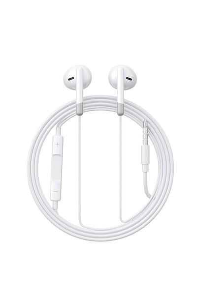 REDz Accessories Căști Joyroom pentru telefon, model JR-EW01, mufă jack, 3,5 mm, albe