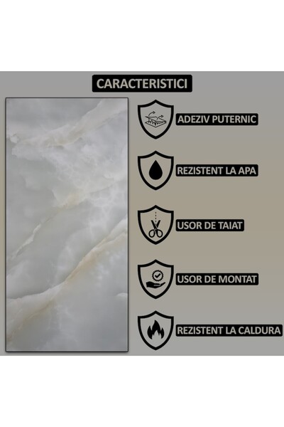 NEXTLY Set of 20 Self-Adhesive Wallpaper Imitation Marble, Waterproof, Adjustable, Strong Adhesive, Lightweight