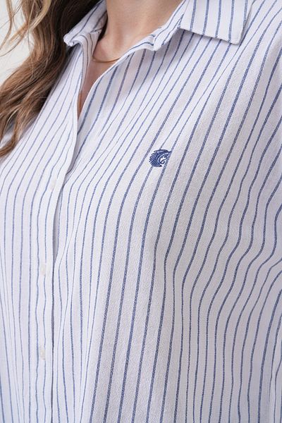 Catto Peak Women's Striped 100% Cotton Regular Shirt