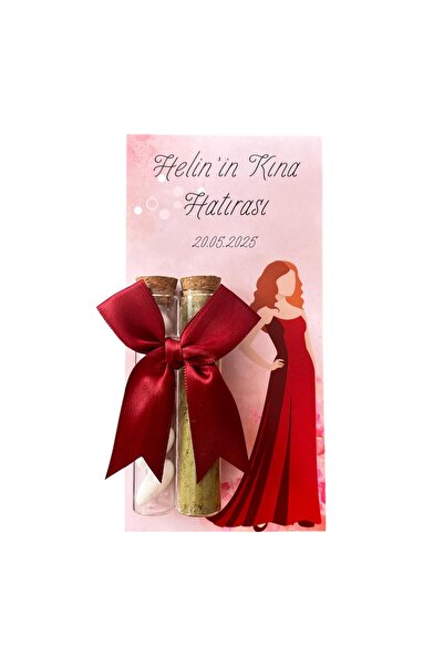 Luna Events Modern Kına Hediyeliği - Kına ve Badem Şekeri - (10 Adet)