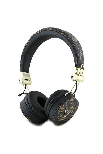 REDz Accessories Căști fără fir Guess, Bluetooth, PU 4G, triunghi rotund, negru