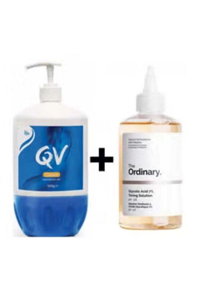 The Ordinary Galicolic Acid 7% Toning Solution Toner and QV Moisturizing cream