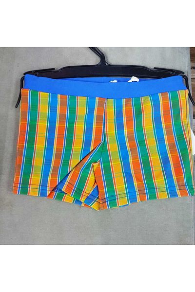 Estiva Checkered Fabric Lycra Boy Swimsuit