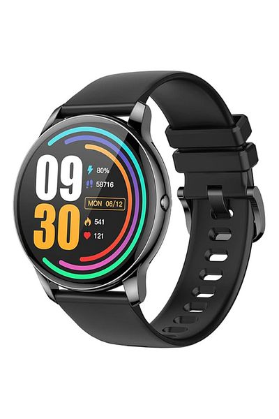 REDz Accessories HOCO Y10 Amoled Smart Watch, 128MB Memory, Bluetooth, 230mAh, 1.3 inch Screen, Silicone Strap, Black