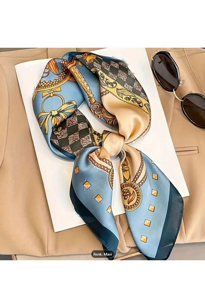 Dgt Luxury Eșarfă Baroc imprimată, respirabilă, 70CMX70CM