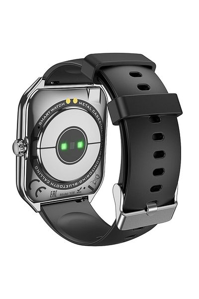 REDz Accessories Hoco Smartwatch with Call Function, 1.96 inch AMOLED Screen, IP67 Water Resistant, Model Y28, Black