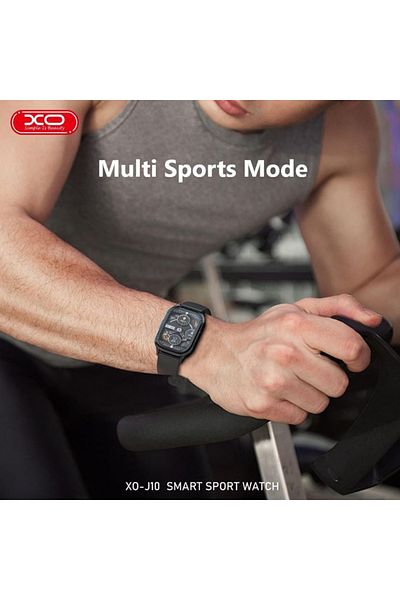 REDz Accessories XO-J10 Smart Watch, Bluetooth, 2.01” AMOLED Screen, 260mAh Battery, Multifunctional, Silicone, Black