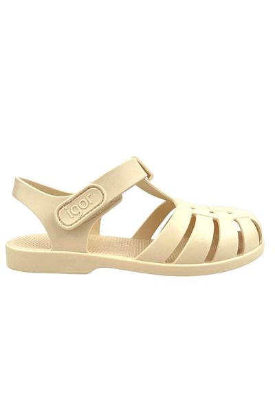 IGOR Μπεζ πέδιλα Clasica Velcro