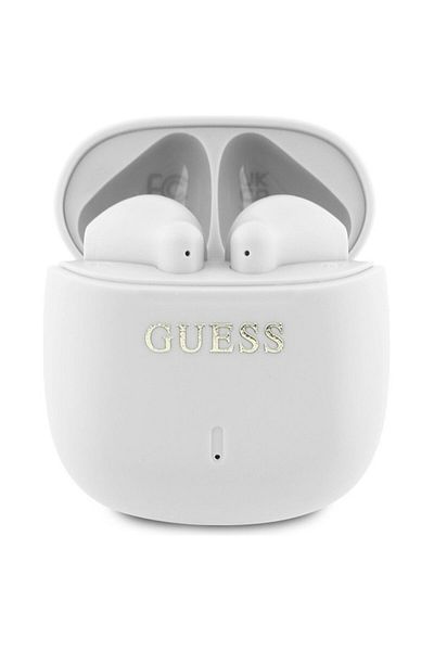 REDz Accessories Căști fără fir Guess, Bluetooth TWS, imprimare logo clasic, albe