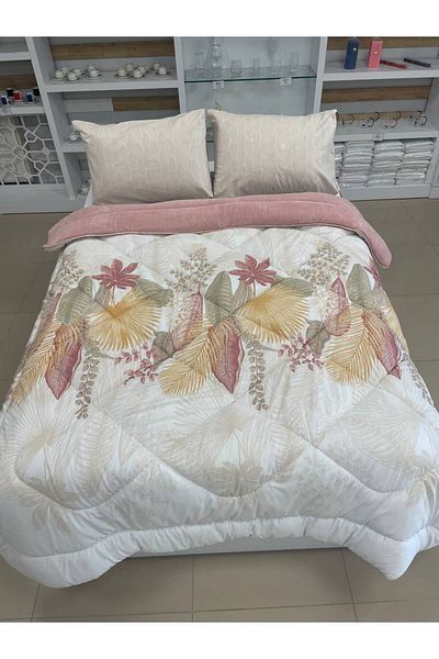 Sudemhome King Size Double Sided Luxury Welsoft Elite Fluffy Soft Fleece Quilt Pillow Case Alena Powder