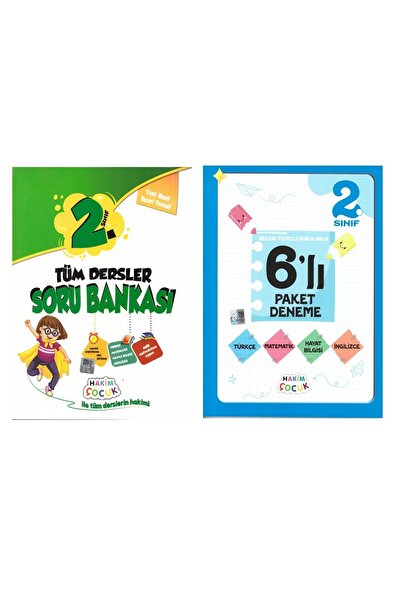 Hakim Yayınları Hakim Çocuk 2.Sınıf Tüm Dersler Soru Bankası+6 lı Deneme Sınavı