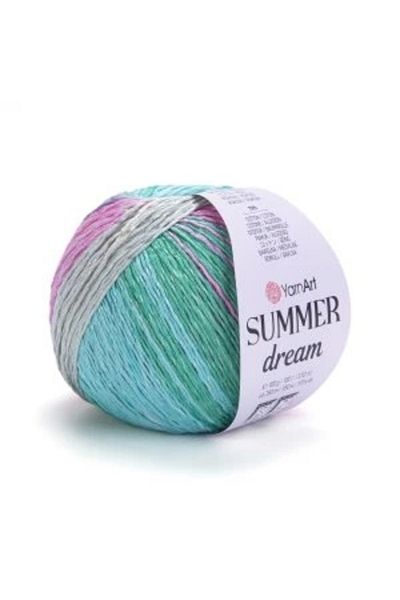 Yarnart SUMMER DREAM - Μαρμάρινο ΧΕΙΡΟΠΟΙΗΤΟ ΠΛΕΚΤΟ ΝΗΜΑ MARBLE-4309