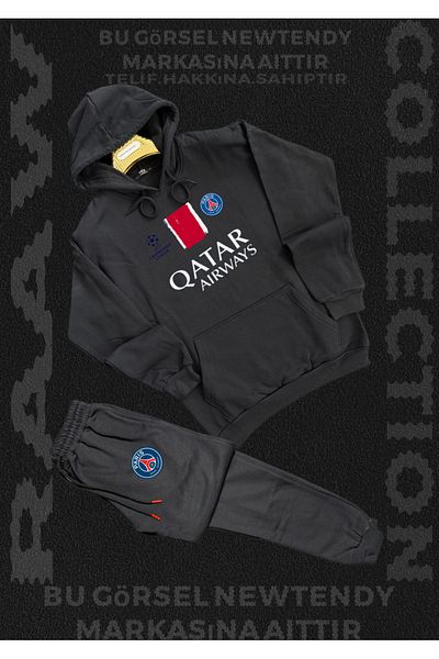 Minikelya Paris Sweatshirt Tracksuit Set Hoodie Bottom Champions League Logo