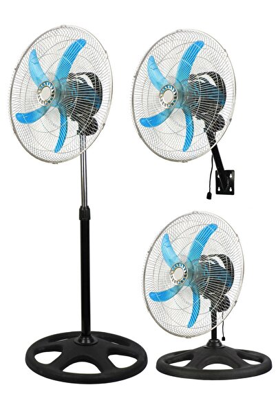 Kiwi 7473 3'ü1 Arada Xl Endüstriyel Sanayi Tipi Stand Masaüstü Sağa-sola, Aşağı-yukarı Metal Vantilatör