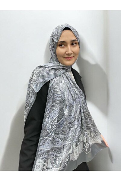ARMANDA Ethnic Voile Shawl - Gray - 4456-06