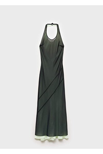 MANGO Woman Yarı şeffaf kombine elbise