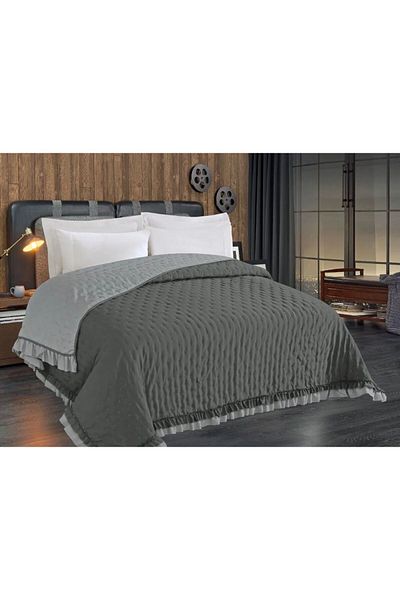 Romans Multi-Purpose Double Sided Ruffled Double Bedspread