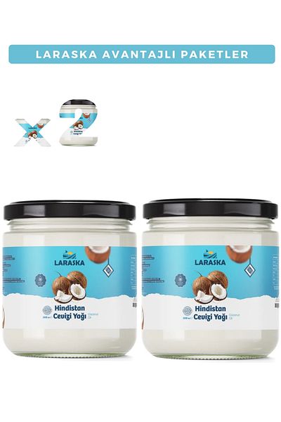 Laraska Coconut Oil 600 Ml(300Mlx2) – 100% Natural, Edible / Skin Care Cold Pressed