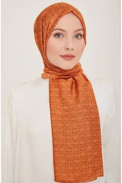Armine Trend Checkerboard Shawl 2 -1131 Orange