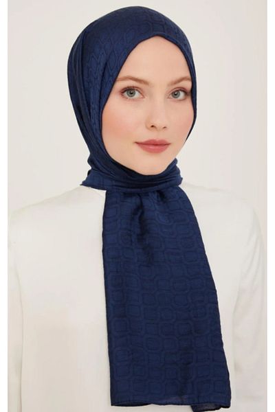 Armine Trend Checkerboard Shawl 2 -1129 Navy Blue