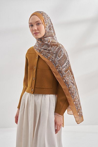 ARMANDA Ethnic Voile Σάλι Πασμίνας - Χρυσό - 6035- 94