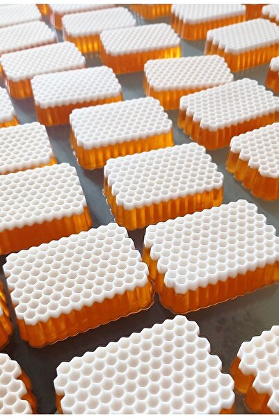 Petekoğlu 5 Pieces of Glazed Honeycomb Form Natural Herbal Soap with Real Pollen