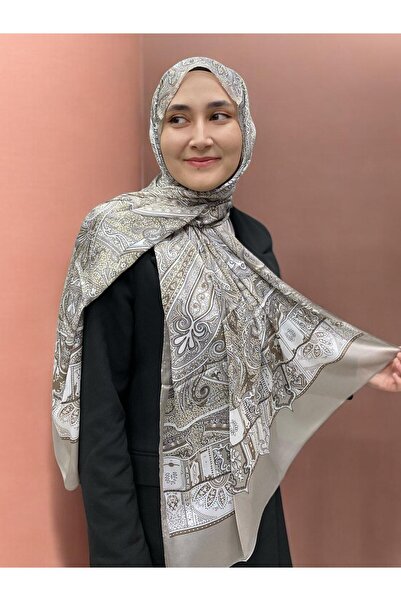 ARMANDA Ethnic Voile Shawl - Beige - 4456-07