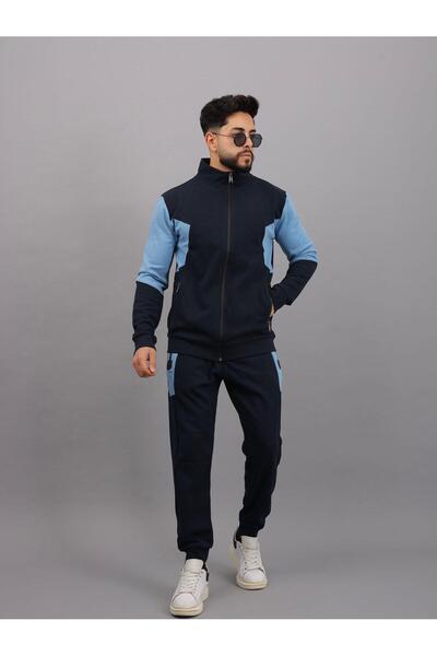 AİRDROP ERKEK DUBLEFACE GARNİLİ YAKALI EŞOFMAN TAKIM