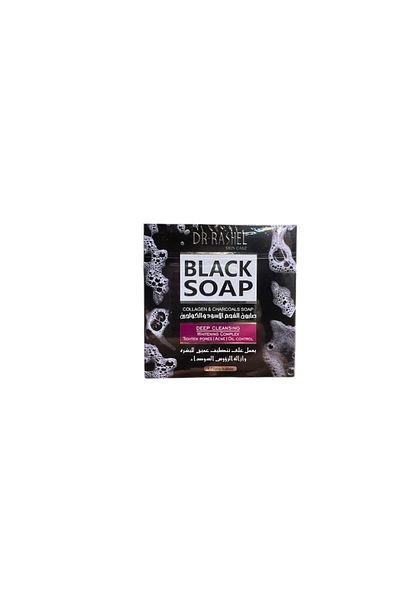 RASHEL Dr. Rashel Black Charcoal and Collagen Skin Cleansing Soap, 100g