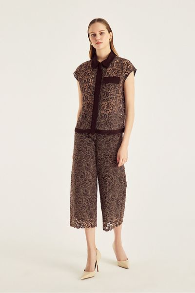 Naramaxx Zippered Lace Top