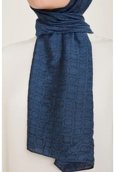 Armine Trend Checkerboard Shawl 2 - 1141 Σκούρο Μπλε