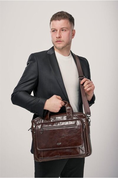 ÇÇS 71473 Χαρτοφύλακας από γνήσιο δέρμα