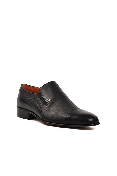 WALKWAY Black Men's Leather Sole Classic Shoes Burç 00811 m