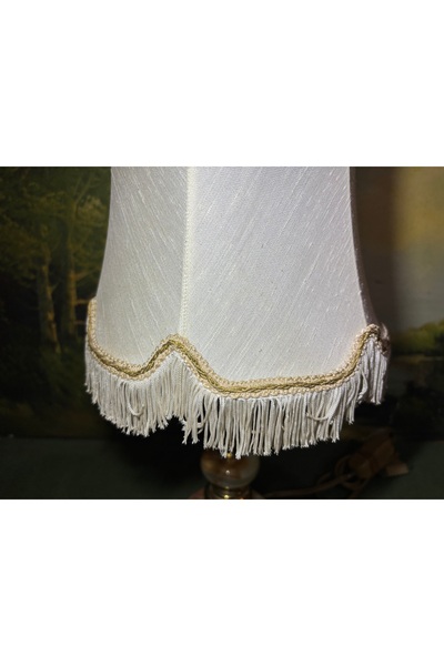 tayfuntufan antika koleksiyon European Lampshade in Brass and Marble 39 cm Tall