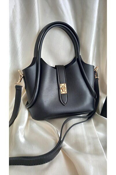 MODA KİLİT DETAYLI YAVRULU KÜÇÜK BOY EL VE OMUZ ÇANTASI