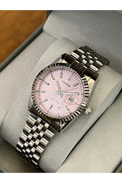 miaroza NEW MODEL RLX Silver Bracelet Pink Dial Women Wristwatch