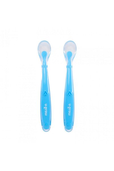 U-Grow Baby feeding items Set of 2 silicone spoons, light blue, U-Grow