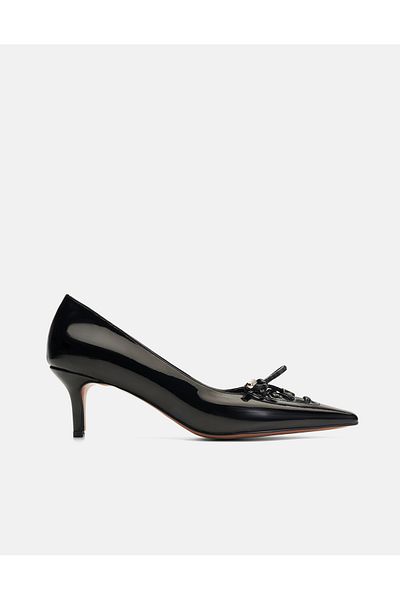 Jorbinol Kate Patent Leather Lace Detailed Heeled Shoes