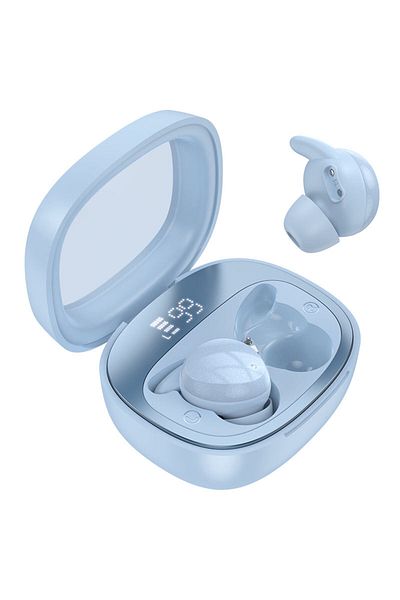REDz Accessories Căști Bluetooth Hoco Ew65 Shadow, capacitate 500 mAh, autonomie baterie 4 ore, afișaj digital, albastru